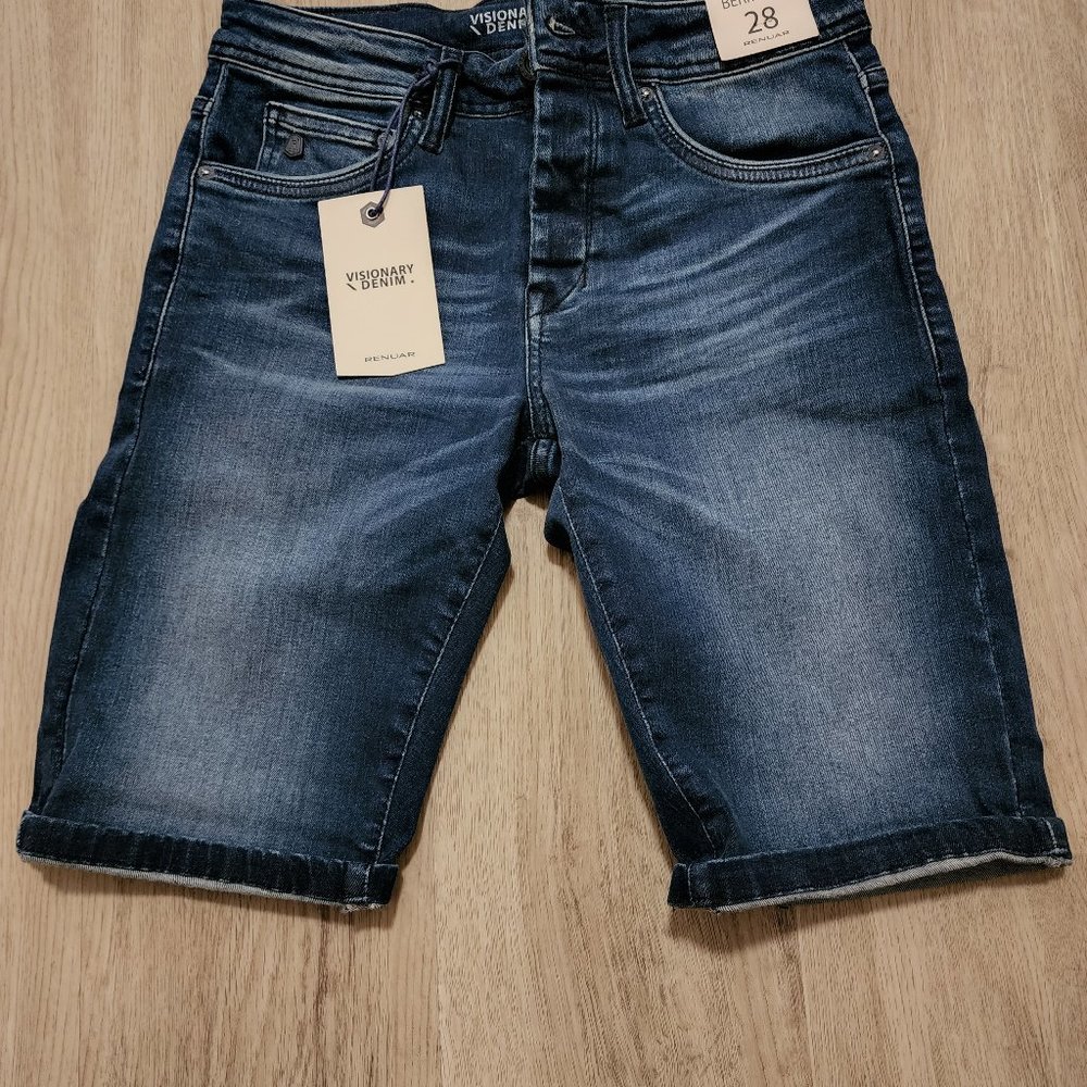 Renuar, jean shorts, Visionary Denim, Bermuda, 28 NEW